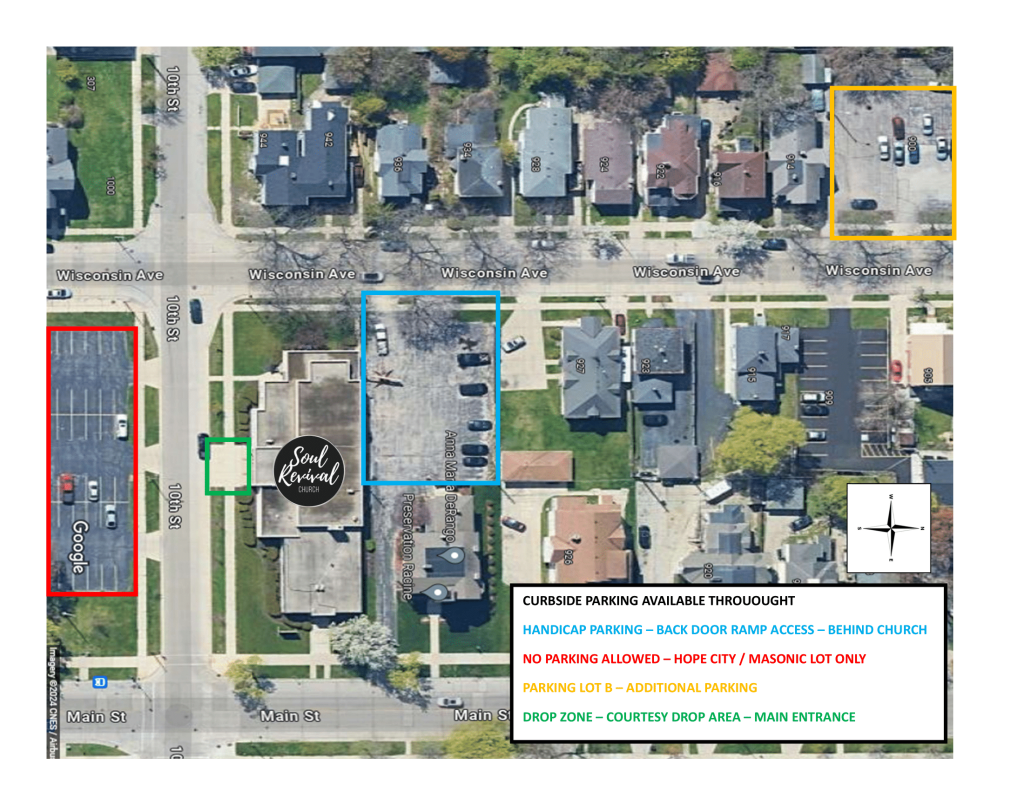 Soul Revival Church Parking Map 202403